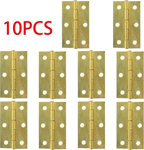 10 Pcs 2.5 Inch Gold Door Hinge Cabinet Hinge - Reliable Gold Ball Bearing Butt Hinges for Windows, Cabinets, and Outdoor Use - Includes Mounting Screws in Kuwait