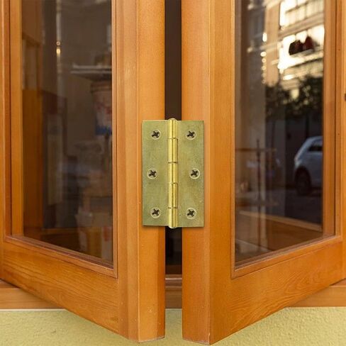 10 Pcs 2.5 Inch Gold Door Hinge Cabinet Hinge - Reliable Gold Ball Bearing Butt Hinges for Windows, Cabinets, and Outdoor Use - Includes Mounting Screws in Kuwait
