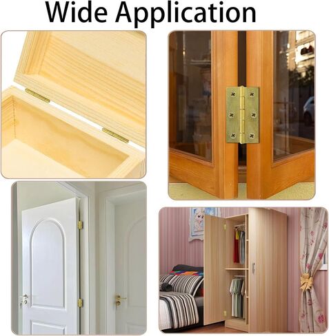 10 Pcs 2.5 Inch Gold Door Hinge Cabinet Hinge - Reliable Gold Ball Bearing Butt Hinges for Windows, Cabinets, and Outdoor Use - Includes Mounting Screws in Kuwait