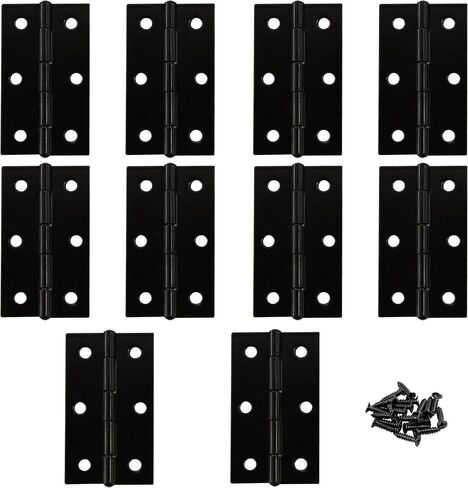 10 Pcs 2.5 Inch Gold Door Hinge Cabinet Hinge - Reliable Gold Ball Bearing Butt Hinges for Windows, Cabinets, and Outdoor Use - Includes Mounting Screws in Kuwait