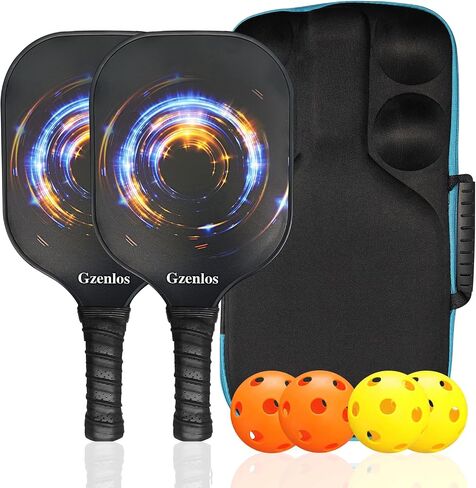 Pickleball Paddles，USAPA Approved Pickle Ball Set，Anti Slip Grip with Fiberglass Surface Lightweight Pickup Rackets, Perfect for Adult Sports Gifts in Saudi Arabia