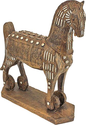 تصميم توسكانو NY17900 منحوتة حصان طروادة الأسطوري، بالألوان الكاملة in Kuwait