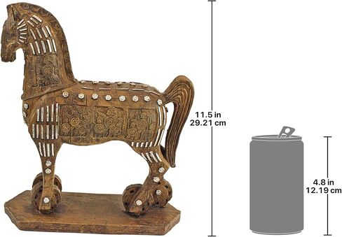 تصميم توسكانو NY17900 منحوتة حصان طروادة الأسطوري، بالألوان الكاملة in Kuwait