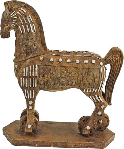 تصميم توسكانو NY17900 منحوتة حصان طروادة الأسطوري، بالألوان الكاملة in Kuwait