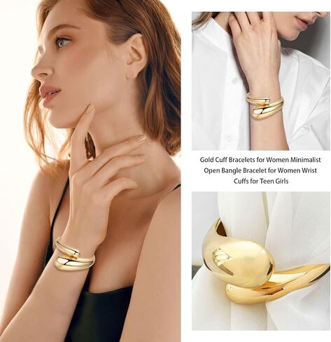 Long tiantian Gold Bracelets for Women Gold Cuff Bracelets for Women Chunky Bangle Bracelet Gold Jewelry for Women Pulseras para Mujer in Saudi Arabia