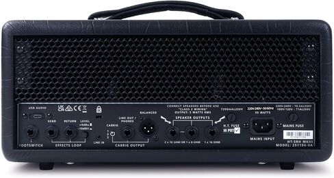 Blackstar HT-20RH MK3 رأس أمبير أنبوبي 20 وات مع جهاز محاكاة مكبر الصوت CabRig القائم على الأشعة تحت الحمراء، ISF حاصل على براءة اختراع ودوائر صوتية حديثة (أسود) in Saudi Arabia