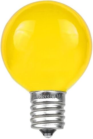 Novelty Lights Incandescent G30 Globe Replacement Bulbs - Outdoor Individual Bulbs For Events, Holiday Parties, Patios, And More - C7/E12 Candelabra Base, 5 Watt Lights (Multi, 25 Pack) in Kuwait