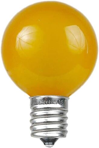 Novelty Lights Incandescent G30 Globe Replacement Bulbs - Outdoor Individual Bulbs For Events, Holiday Parties, Patios, And More - C7/E12 Candelabra Base, 5 Watt Lights (Multi, 25 Pack) in Kuwait