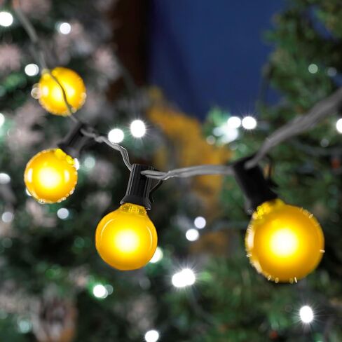 Novelty Lights Incandescent G30 Globe Replacement Bulbs - Outdoor Individual Bulbs For Events, Holiday Parties, Patios, And More - C7/E12 Candelabra Base, 5 Watt Lights (Multi, 25 Pack) in Kuwait