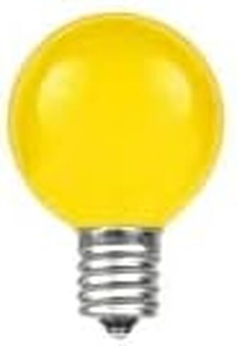 Novelty Lights Incandescent G30 Globe Replacement Bulbs - Outdoor Individual Bulbs For Events, Holiday Parties, Patios, And More - C7/E12 Candelabra Base, 5 Watt Lights (Multi, 25 Pack) in Kuwait