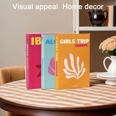 Preppy Decorative Books for Home Neutral Home Decor Display for Living Room and Office Fake Books for Decoration Bookshelf Faux Stuff Things (Set of 3) (Black and White) in Saudi Arabia