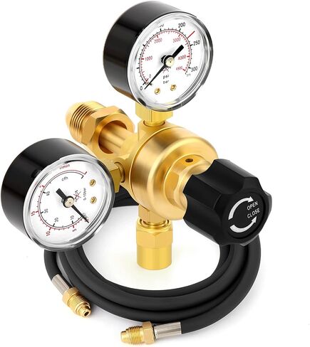 MEANLIN MEASURE Argon CO2 Regulators Gauges Gas Welding Regulator CGA580 Fitting With Miller Lincoln Mig Tig Weld With 10 Feet Hose 0-4500PSI / 0-10BA in Kuwait