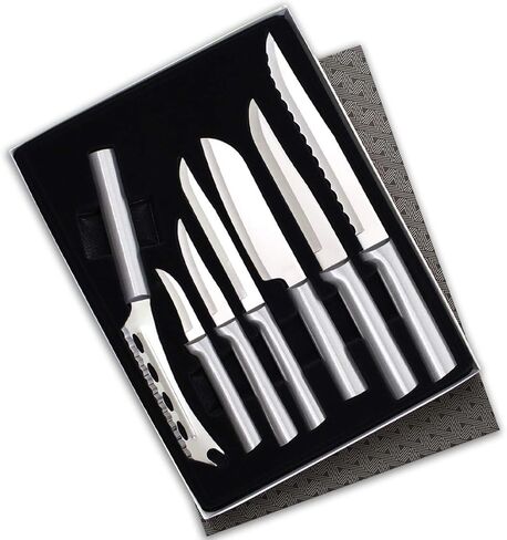 Rada Cutlery Knives Gift Set Stainless Steel Blades and Aluminum, Set of 7, 11 3/4 Inches, Silver Handle in Saudi Arabia