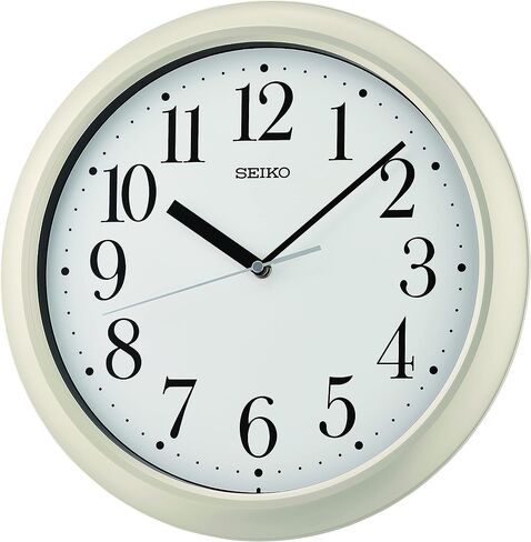 SEIKO Yori Wall Clock, Pearlized White in Saudi Arabia