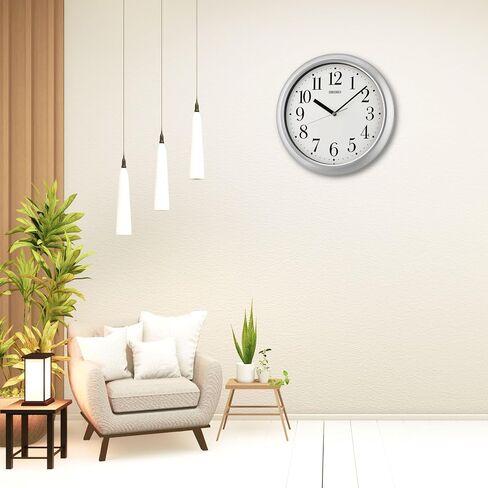 SEIKO Yori Wall Clock, Pearlized White in Saudi Arabia