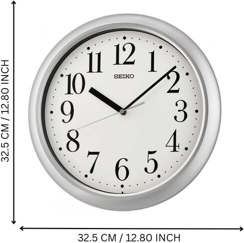 SEIKO Yori Wall Clock, Pearlized White in Saudi Arabia