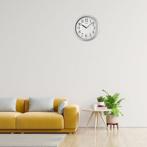 SEIKO Yori Wall Clock, Pearlized White in Saudi Arabia