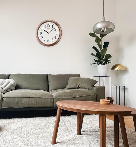 SEIKO Yori Wall Clock, Pearlized White in Kuwait