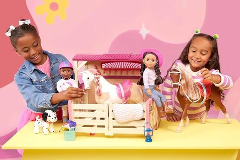 Glitter Girls – All Asparkle Acres Riding Stable Set – Accessory for 14-inch horses - 14-inch Doll Accessories and Clothes for Girls Age 3 and Up – Children’s Toys (GG57000Z) in Saudi Arabia