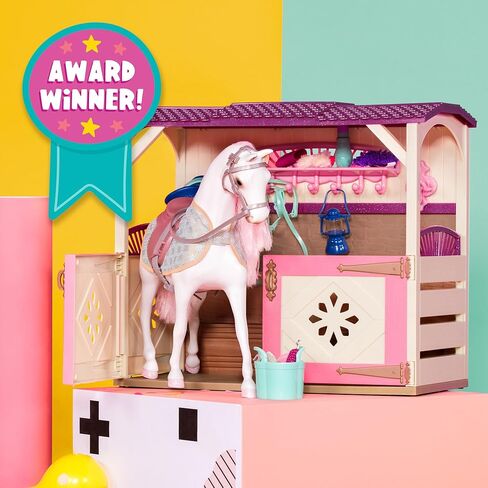 Glitter Girls – All Asparkle Acres Riding Stable Set – Accessory for 14-inch horses - 14-inch Doll Accessories and Clothes for Girls Age 3 and Up – Children’s Toys (GG57000Z) in Saudi Arabia