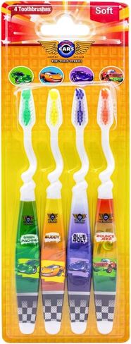 The Toon Studio Car 4-Count Kids Toothbrush, Soft in Saudi Arabia