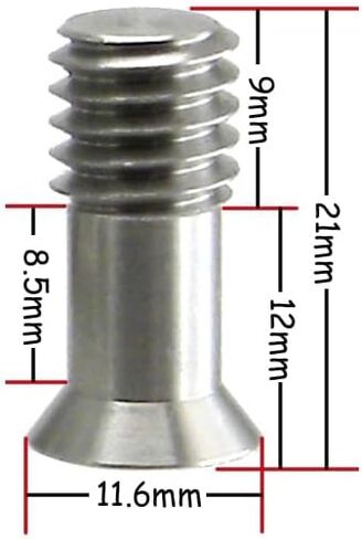 3/8" "Bullet" Screw 21mm Small Head Flush Mount Stainless Steel/Tripod Clamp Hex SS (10) in Saudi Arabia