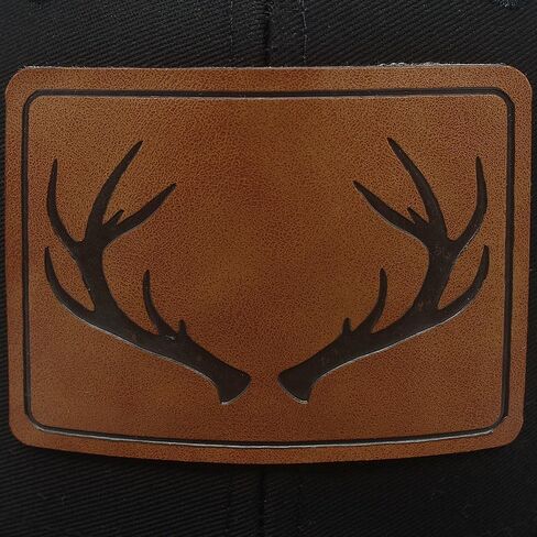 Antlers Leather Patch Hat Adjustable Baseball Caps Trucker Hats Unisex Hats for Women Men in Saudi Arabia