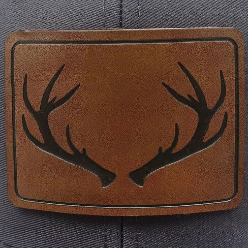 Antlers Leather Patch Hat Adjustable Baseball Caps Trucker Hats Unisex Hats for Women Men in Kuwait