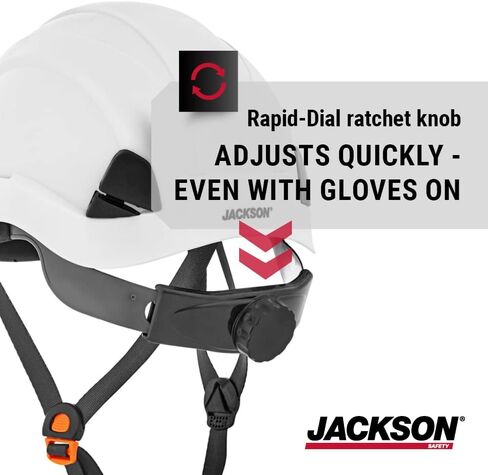 Jackson Safety CH-300 Climbing Industrial Hard Hat, Non-Vented, 6-pt. Suspension, Black, 20907 in Saudi Arabia