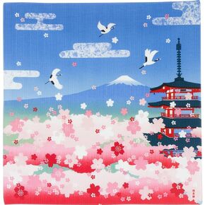 HAMAMONYO Furoshiki Wrap Cloth Five Storied Pagoda & Fujiyama