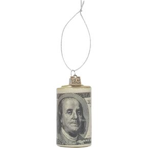 RAZ Imports 'Thanks A Million' Glass Money Roll Ornament for Christmas