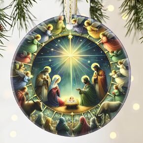 Nativity Christmas Ornament, Christmas Ornament, Christmas Christian Decor, Religious Ornament, Christmas Tree Ornament, Christian Gift, Religious Gift, Gift Idea
