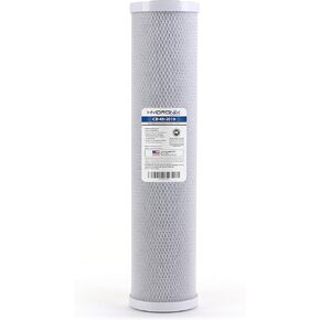 Hydronix HX-CB-45-2010 Whole House, Commercial & Industrial NSF Coconut Carbon Block Water Filter, 4.5" x 20"-10 Micron, 20 inches, White
