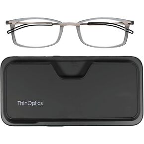 Always With You ThinOptics Reading Glasses - Ultra Thin and Lightweight Readers with Case - MagSafe Compatible