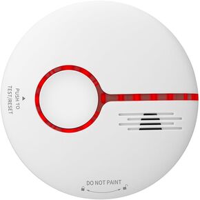 3 Pack Smoke Detector, Smoke Fire Alarm with Photoelectric Sensor, Smoke Alarm with LED Indicators, Battery Powered, for Home/Indoor/Outdoor