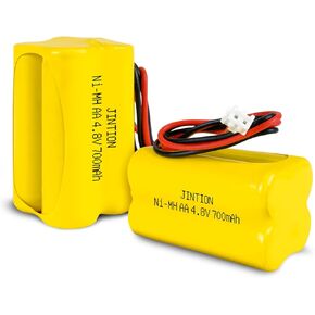 JINTION 4.8V 700mAh AA NiCad Battery Replacement for Lithonia Unitech AA700MAH Emergency/Exit Light/Fire Exit Sign