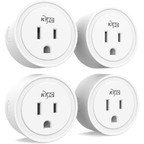 KMC Smart Plug Mini 4-Pack, Wi-Fi Outlets for Smart Home, Remote Control Lights and Devices from Anywhere, No Hub Required, ETL Certified, Works with Alexa and Google Home