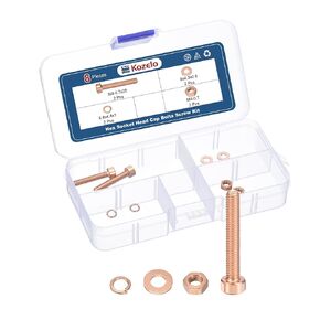 8pcs M4 Socket Head Cap Screws Bolts Nuts Assortment Kit - [M4-0.7x25mm] Red Copper Fully Threaded Hex Screw for 3D Printer Use