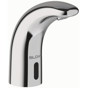 Sloan SF-2400 Sensor Activated Touch-Free Faucet, Commercial Grade with Mounting Hardware - 0.5 GPM Plug Adaptor Power Supply Deck-Mounted Mid Body with Below Deck Mixer, Polished Chrome, 3362133