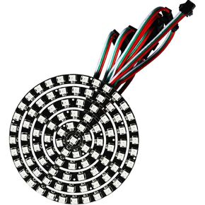 241 LEDs 9 Rings WS2812B 5050 RGB LED Ring Lamp Light Individually Addressable Full Dream Color DC5V with Mini Controller in Saudi Arabia
