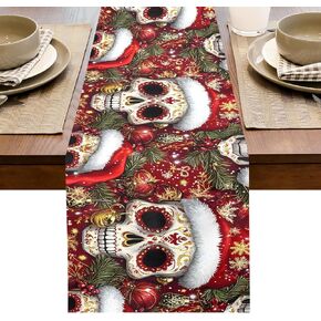 ALAZA Christmas Table Runner White Snowflake Dresser Scarves Home Living Room Scarfs Decor for Holiday Dinner 13 x 70 Inch