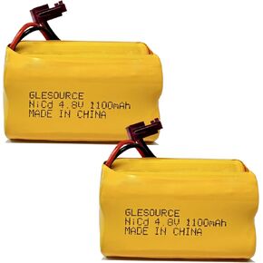 XUNTU 4.8V AA Ni-CD Battery Pack Replacement Compatible for Sure-Lites SL026155 SL-026155 SL-026-155 Max Power Exit Sign Emergency Light (2 Pack)