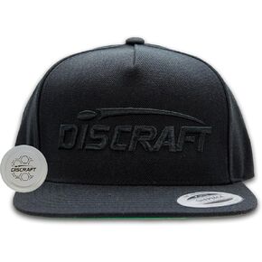 Discraft Bar Stamp Hat | Flat Bill Snapback Black