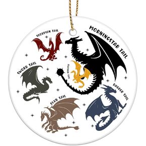 34HD Gifts for Christmas, Dumpster Fire Christmas Ornament Ceramic 2-Side Printed, Dumpster for Women, Christmas Decorations