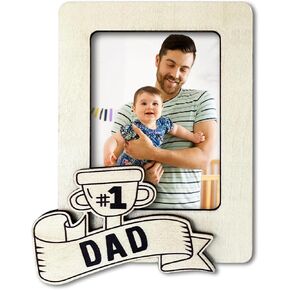 Gift for Dad, Magnetic Picture Frame for Refrigerator, Wooden Magnetic Photo Frame, Christmas Gifts For Dad, Dad Birthday Gift, Christmas Gifts for Dad From Son Daughter, Best Dad Ever