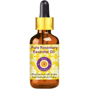 dève herbes Pure Rosemary Essential Oil (Rosmarinus officinalis) with Glass Dropper Steam Distilled 10ml (0.33 oz)