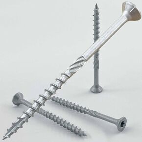 #10 x 3 Ceramic Coated Deck Screws, Length, T25 Drive, Rust Resistant, Grey Color, Qty (500)