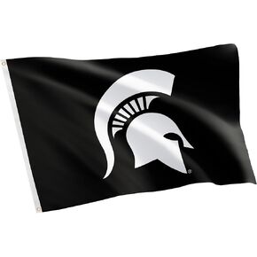 Desert Cactus Michigan State University Flag Spartans MSU Black Banners 100% Polyester Indoor Outdoor 3x5 feet Flags (Design Y)