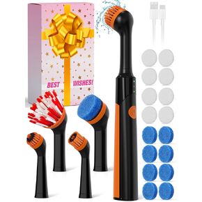Stocking Stuffers for Women Electric Cleaning Brush Grout Brush Gifts for Women Christmas Rechargeable Scrub Brush for Home Kitchen Window Bathroom Tub Tile Floor Scrubber Power Cleaning Tools Gadgets