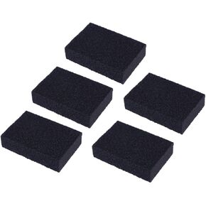 Sponge 5Pcs Carborundum Sponge, Non- Scratch Emery Brush Kitchen Scrubber Pot Cleaner for Home Restaurant Hotel (Black) Bowl Dish Washing Cleaning Brush Cleaning Brush